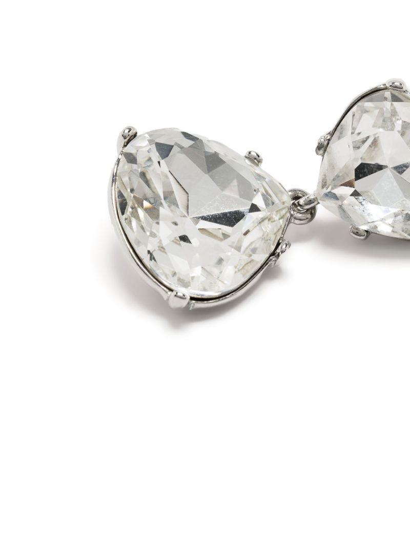 Silver-tone Crystal Drop Earrings