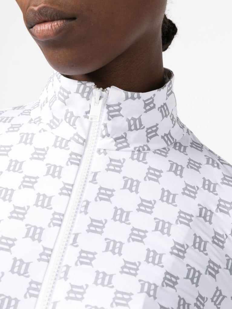 X Browns White Ski Monogram Reflective Sweater
