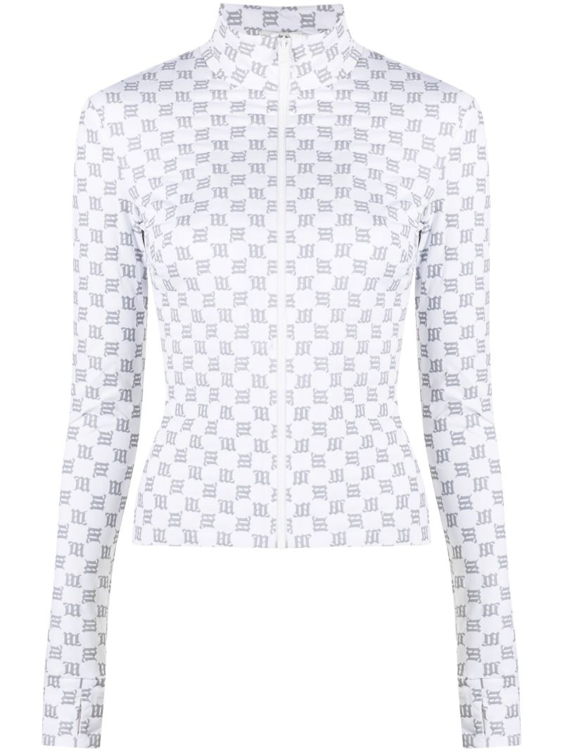 X Browns White Ski Monogram Reflective Sweater
