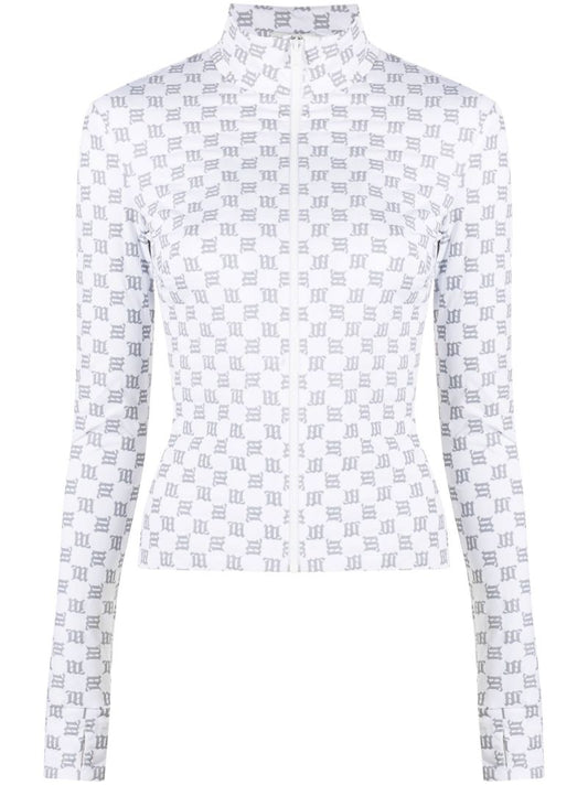 X Browns White Ski Monogram Reflective Sweater