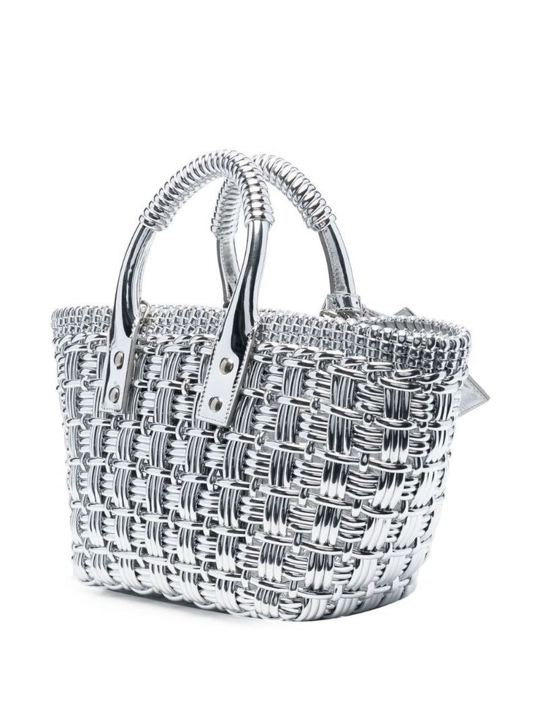 Silver Bistro Basket Tote Bag