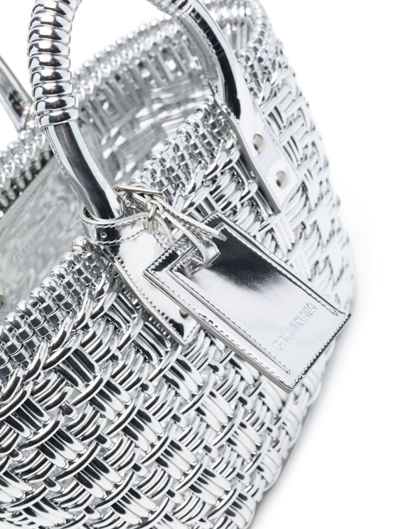 Silver Bistro Basket Tote Bag