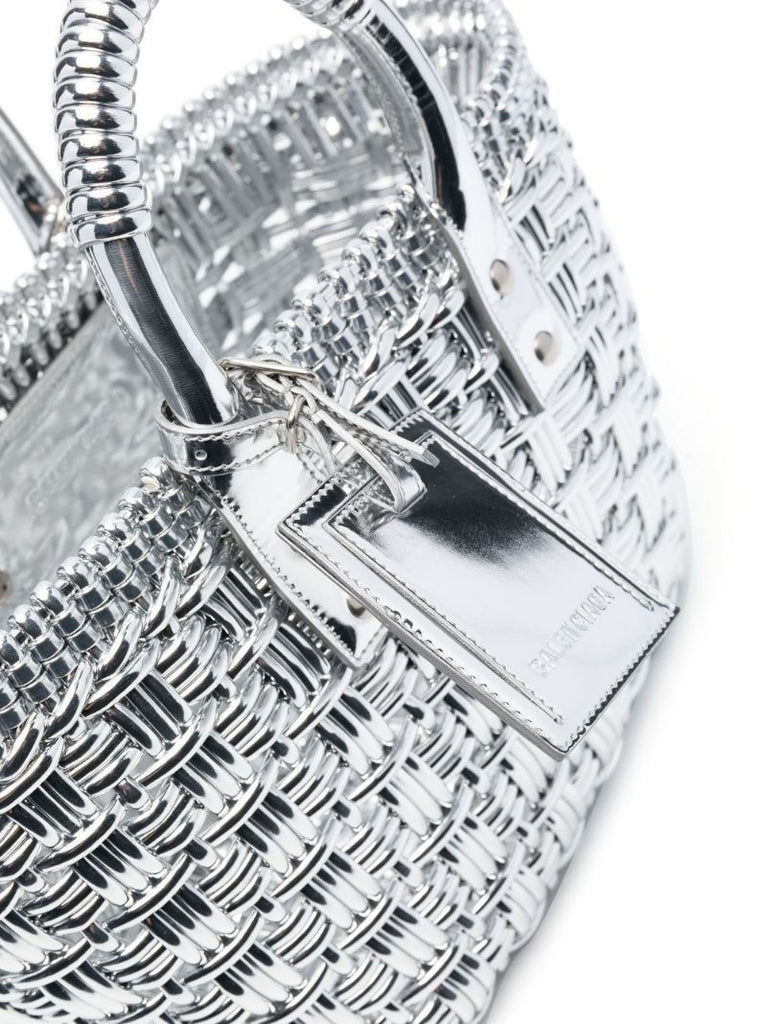 Silver Bistro Basket Tote Bag