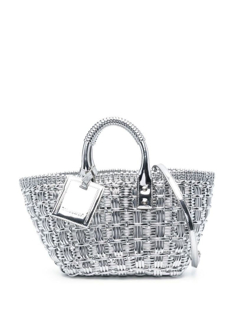 Silver Bistro Basket Tote Bag