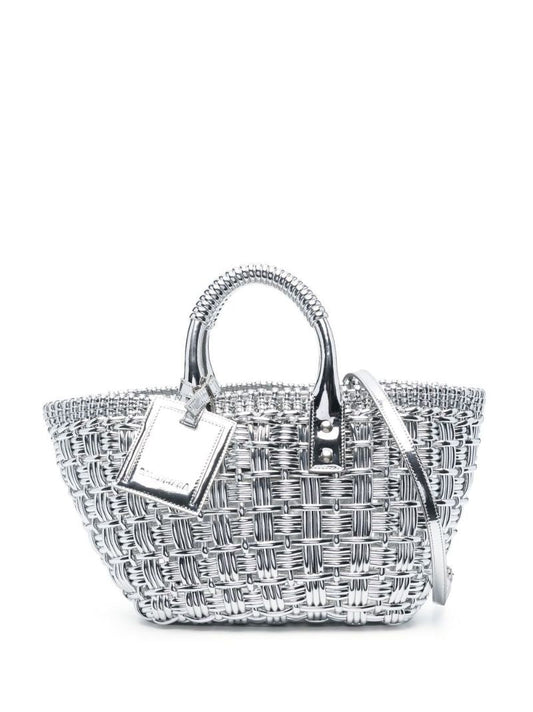 Silver Bistro Basket Tote Bag