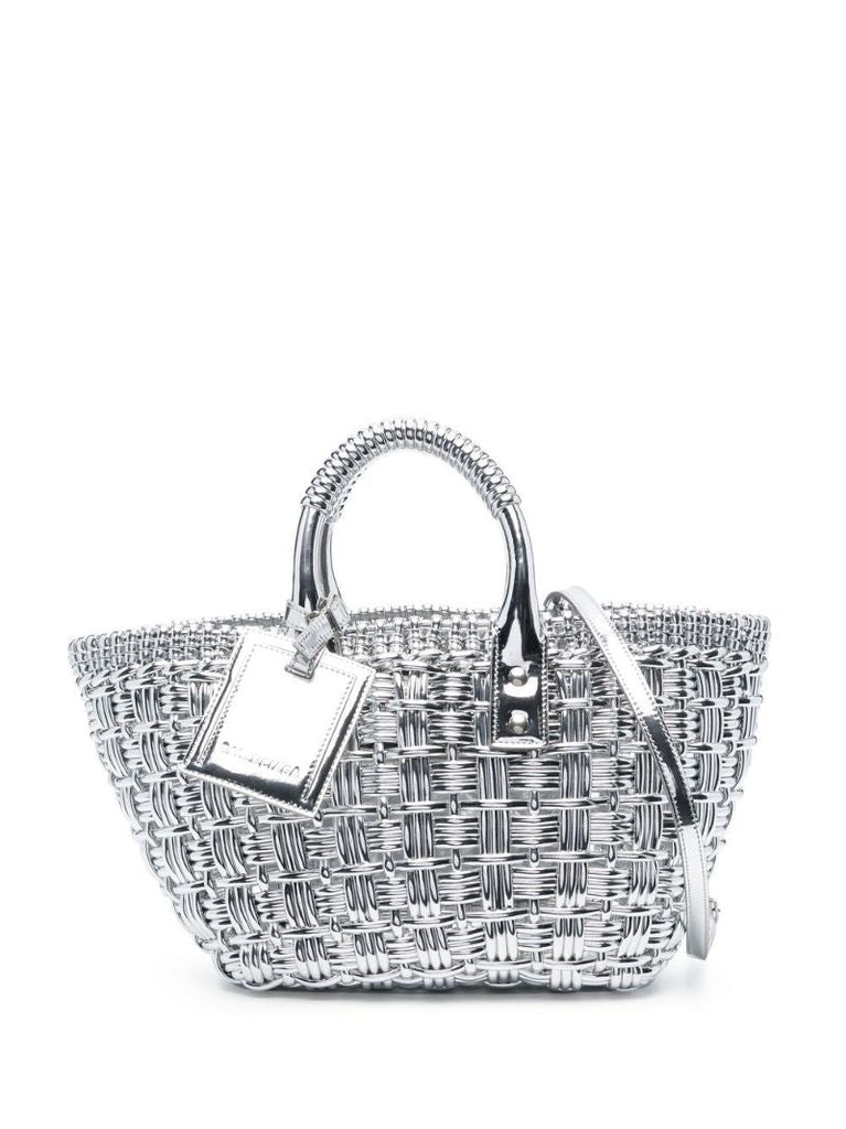 Silver Bistro Basket Tote Bag