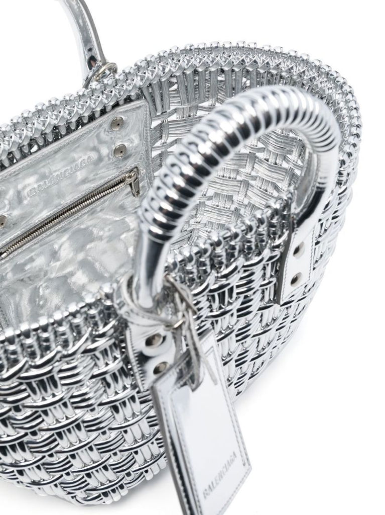Silver Bistro Basket Tote Bag