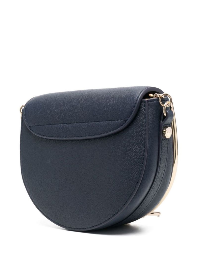 Blue Mara Leather Cross Body Bag