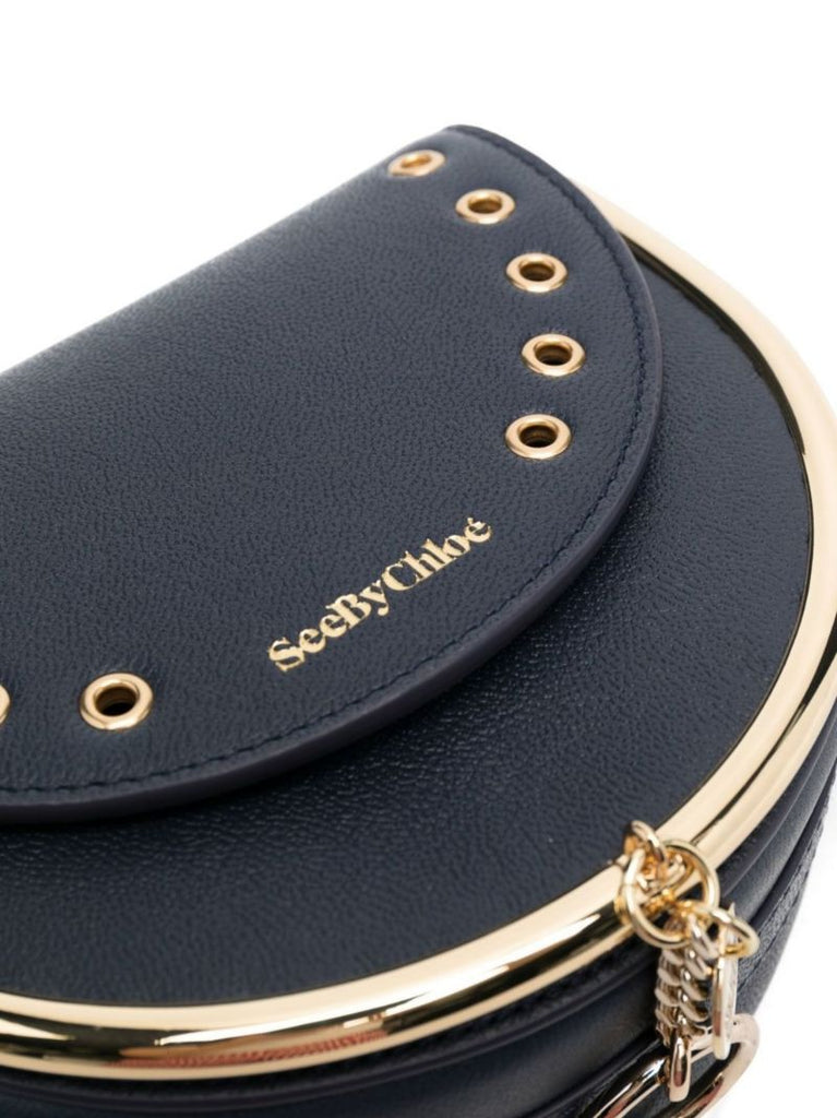 Blue Mara Leather Cross Body Bag