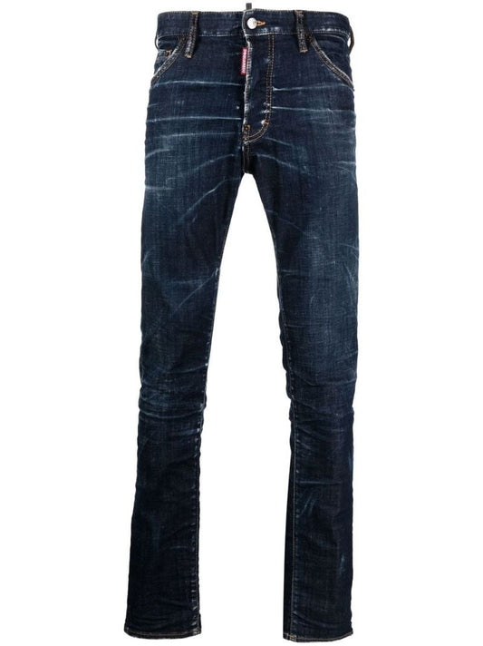Blue Straight Leg Jeans