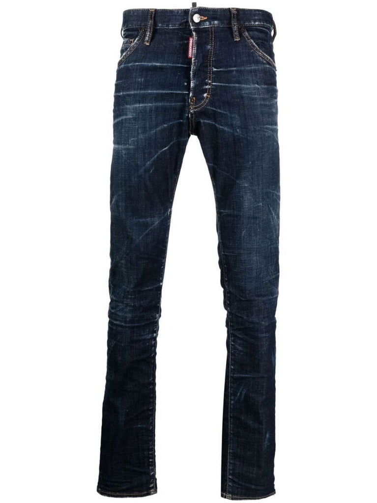 Blue Straight Leg Jeans