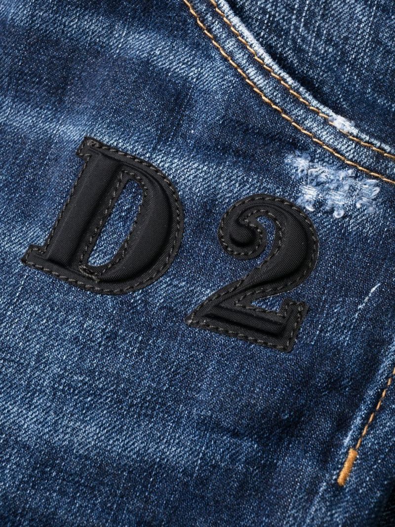 Blue Straight Leg Jeans