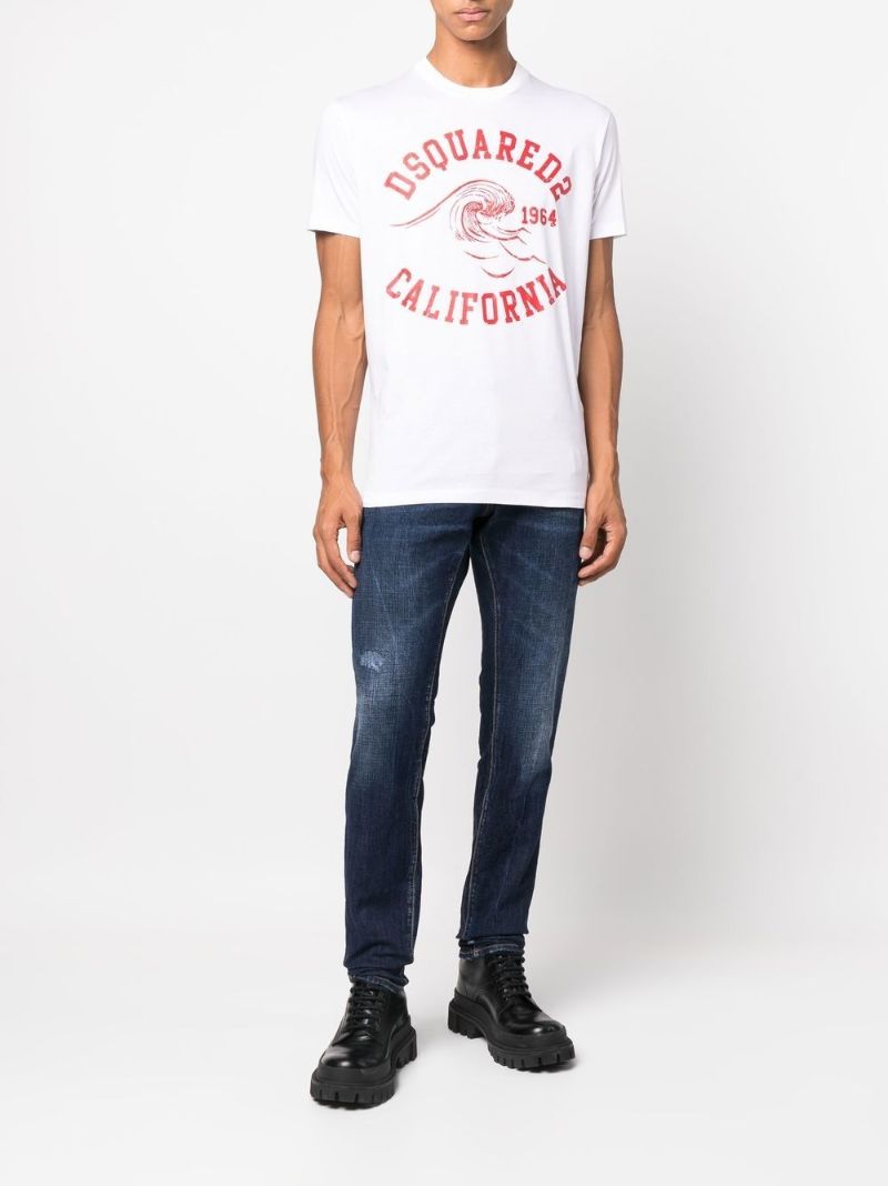 Blue Straight Leg Jeans