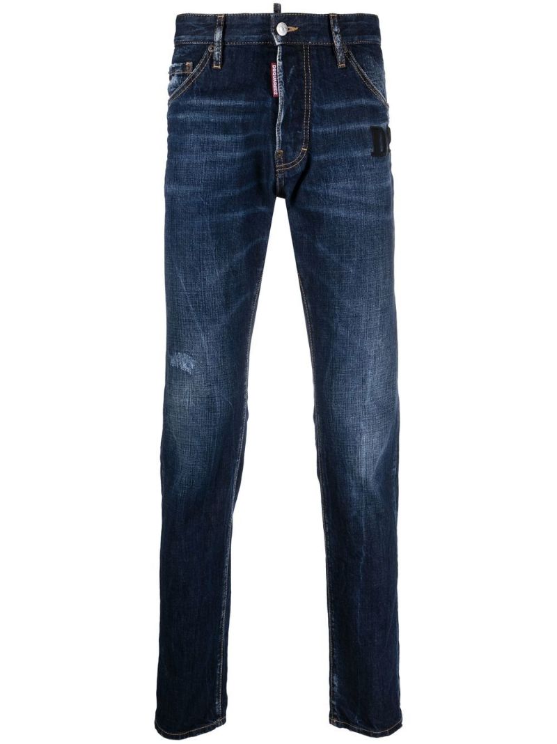 Blue Straight Leg Jeans