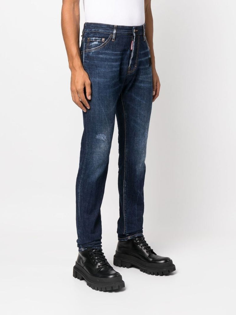 Blue Straight Leg Jeans