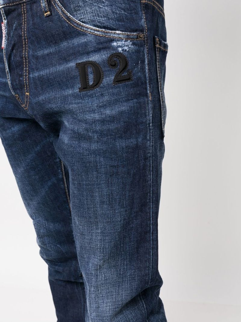 Blue Straight Leg Jeans