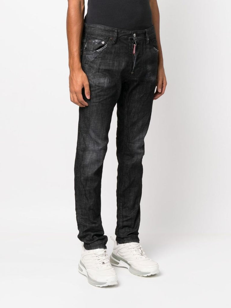 Black Cool Guy Straight-leg Jeans