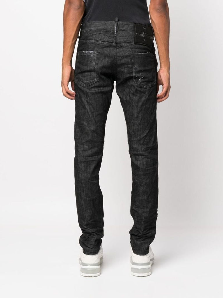 Black Cool Guy Straight-leg Jeans