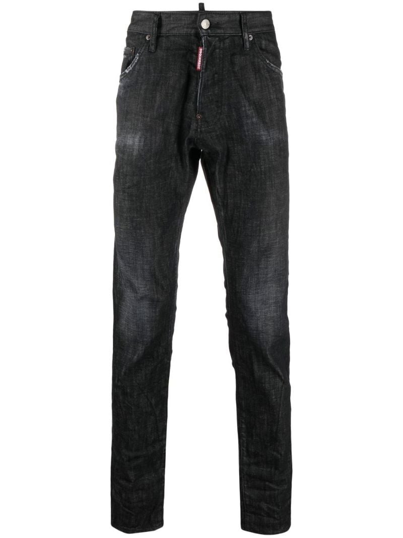 Black Cool Guy Straight-leg Jeans