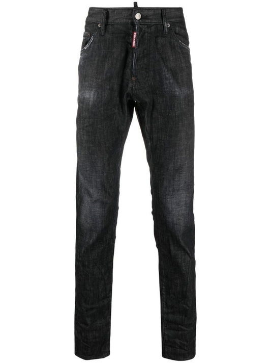 Black Cool Guy Straight-leg Jeans