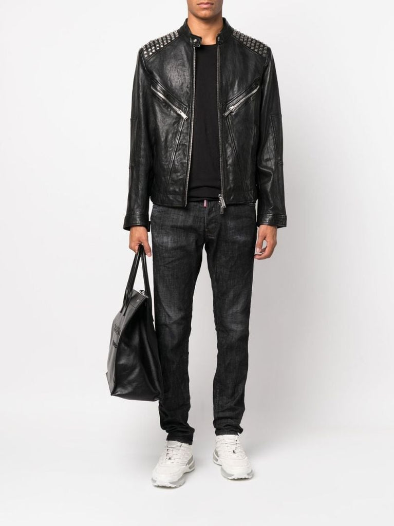 Black Cool Guy Straight-leg Jeans