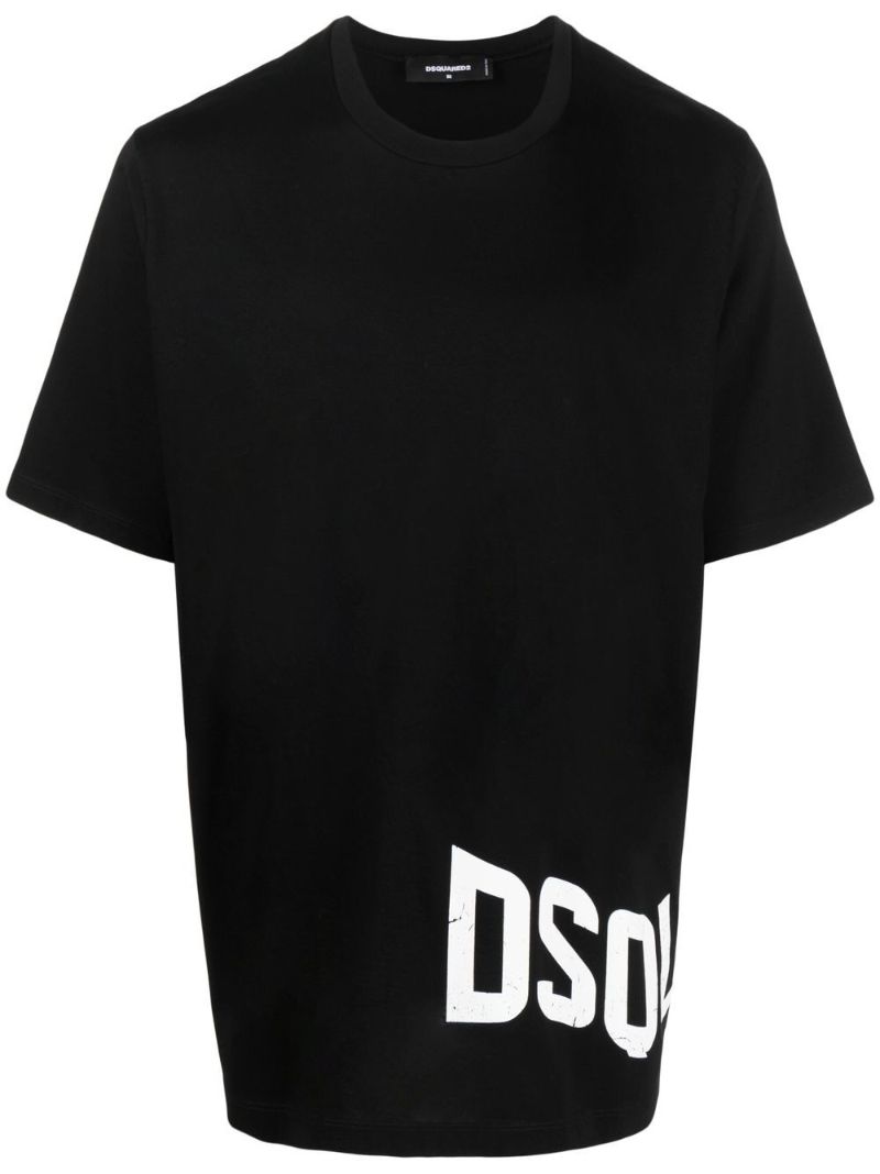 Black Logo Print Short Sleeve T-shirt
