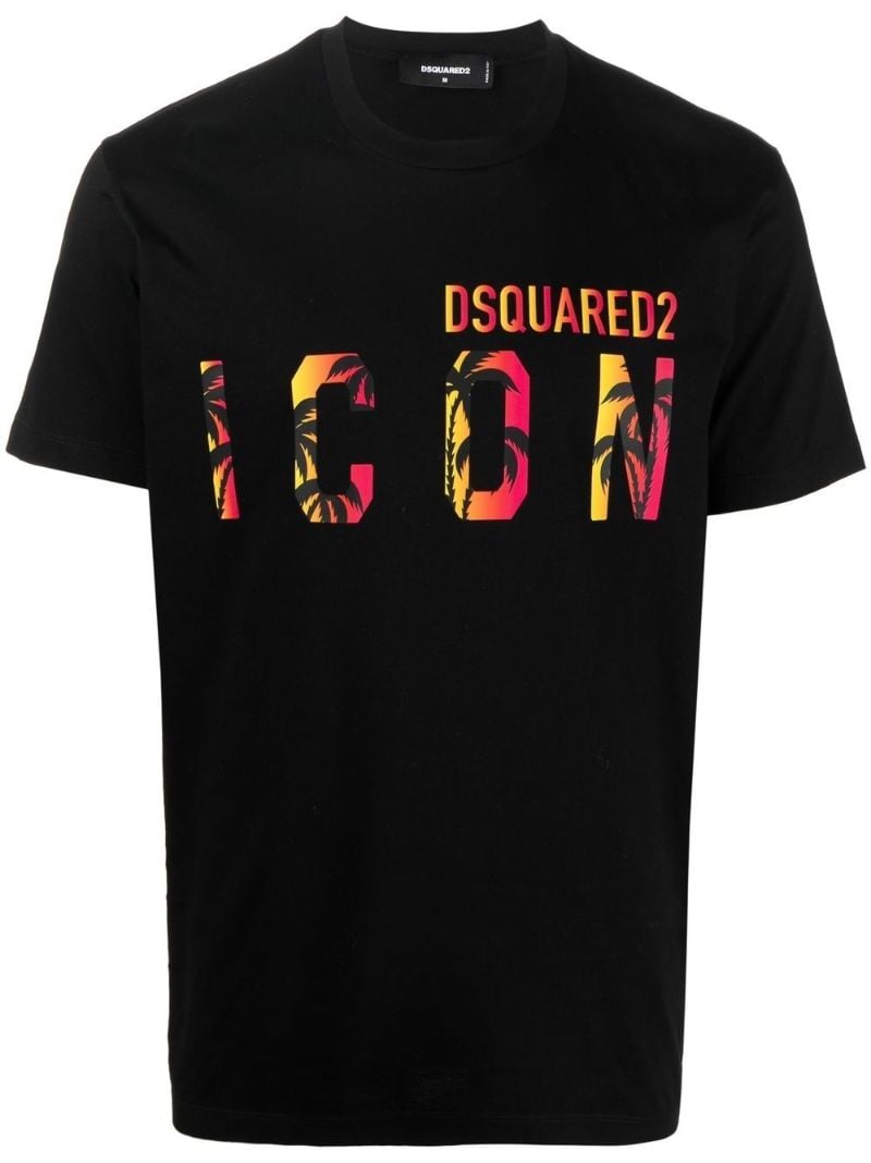 Black Icon Tropical Logo T-shirt