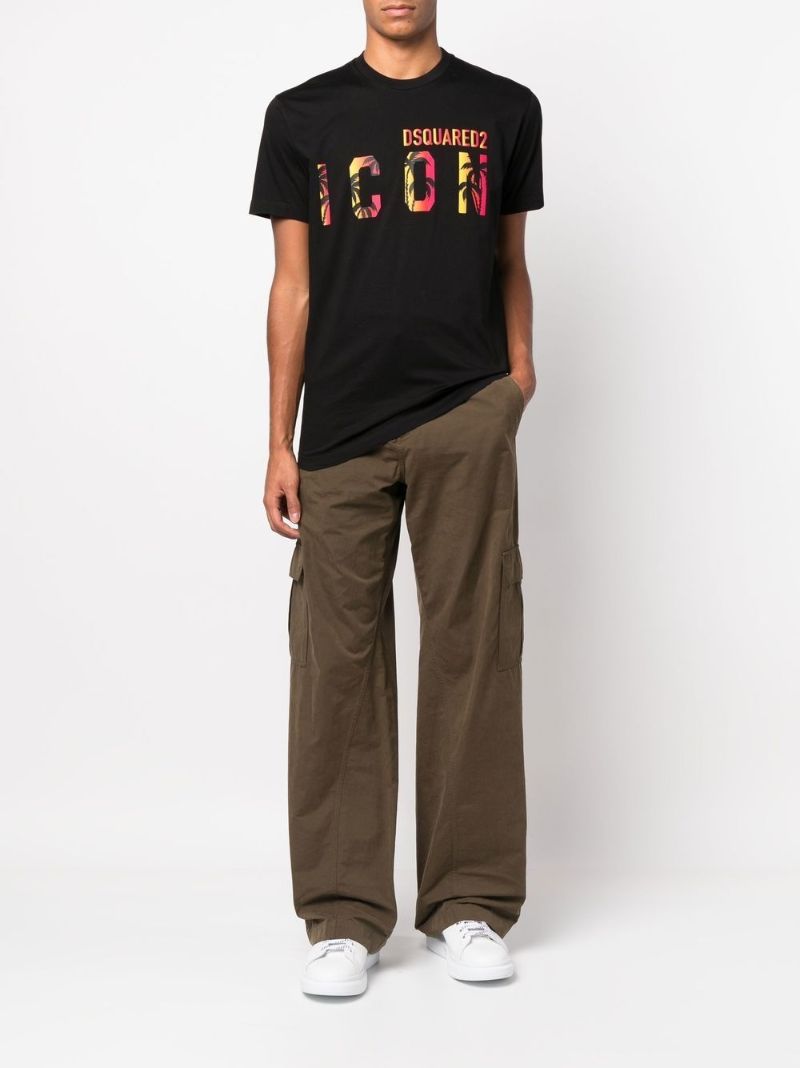 Black Icon Tropical Logo T-shirt