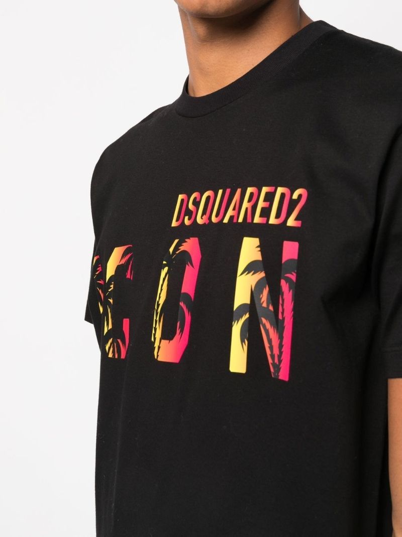Black Icon Tropical Logo T-shirt