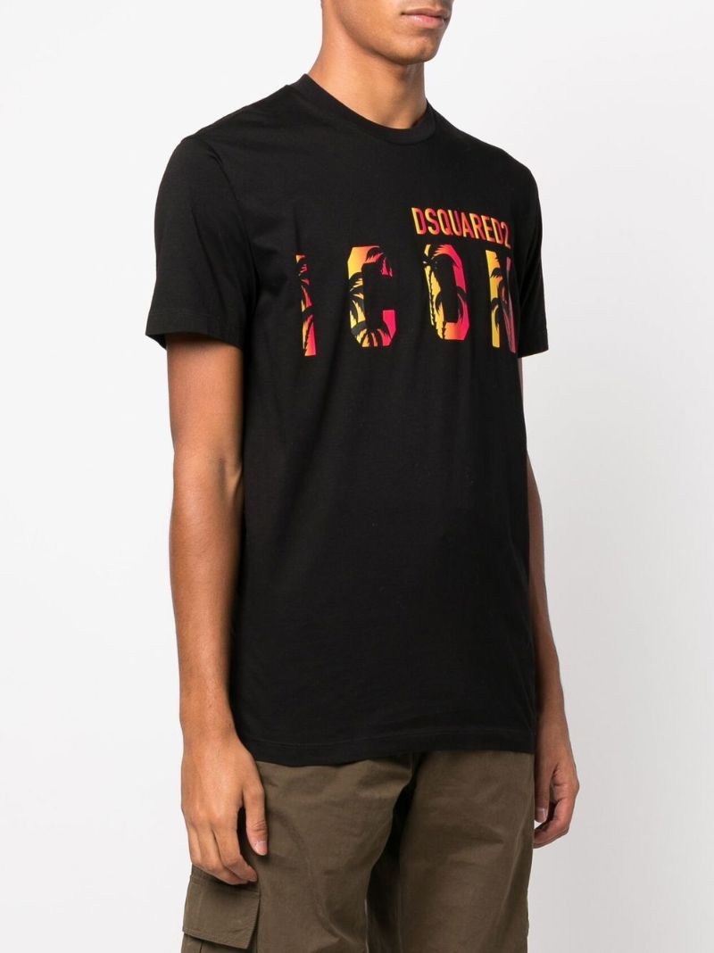 Black Icon Tropical Logo T-shirt