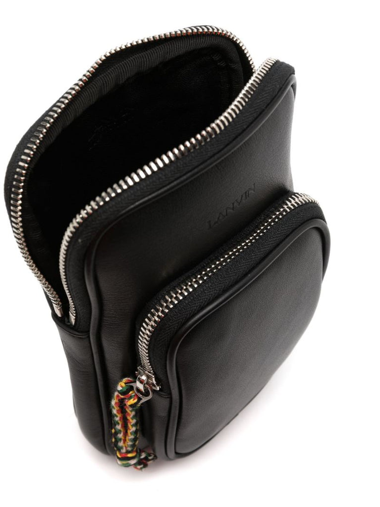 Black Leather Messenger Bag