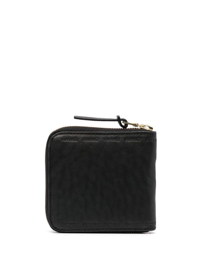 Black Logo-embossed Zip-around Wallet