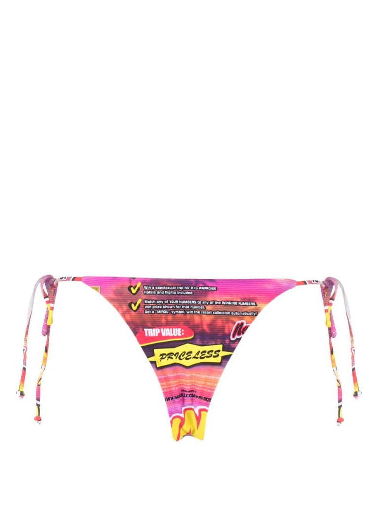 Pink Kauai Lotto Print Bikini Bottoms