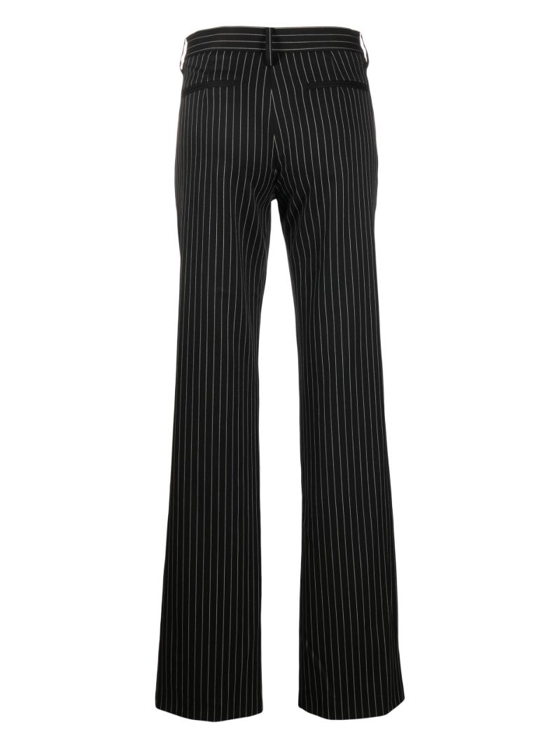 Black Pinstripe Straight-leg Trousers