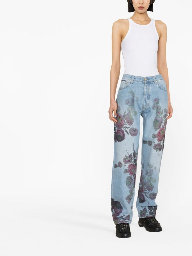 Blue Benz Straight-leg Jeans