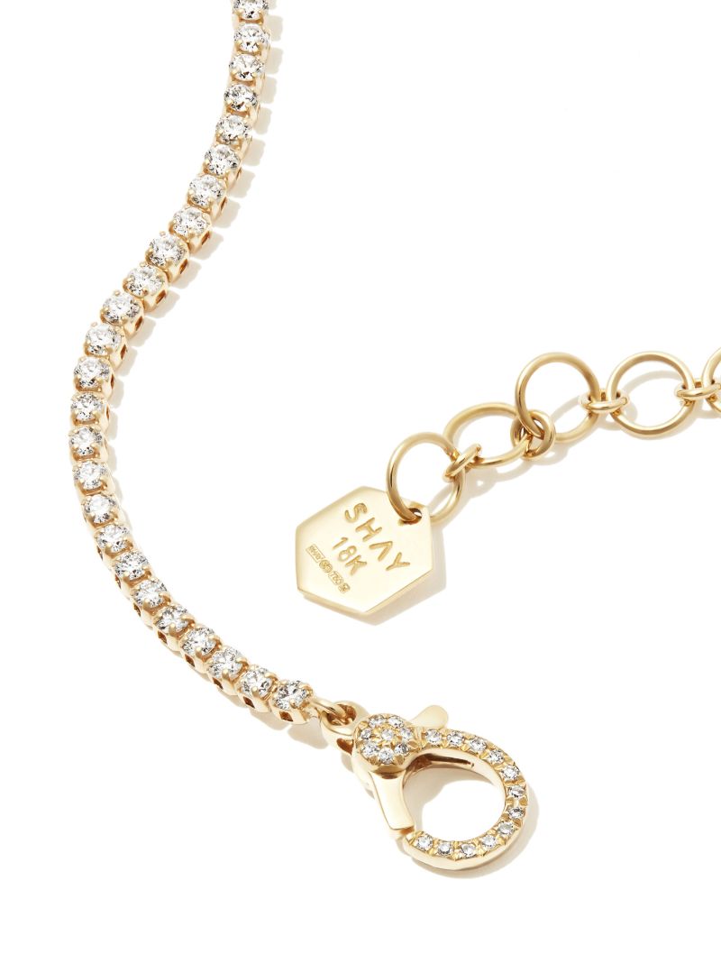 18k Yellow Gold Diamond Thread Choker