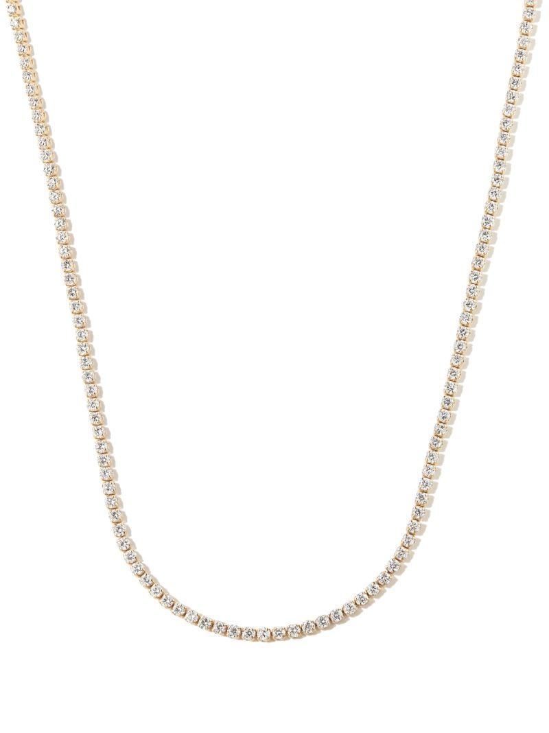 18k Yellow Gold Diamond Thread Choker