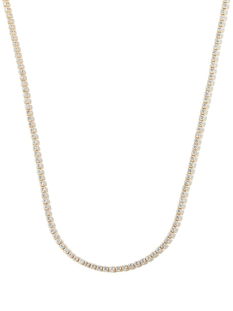 18k Yellow Gold Diamond Thread Choker