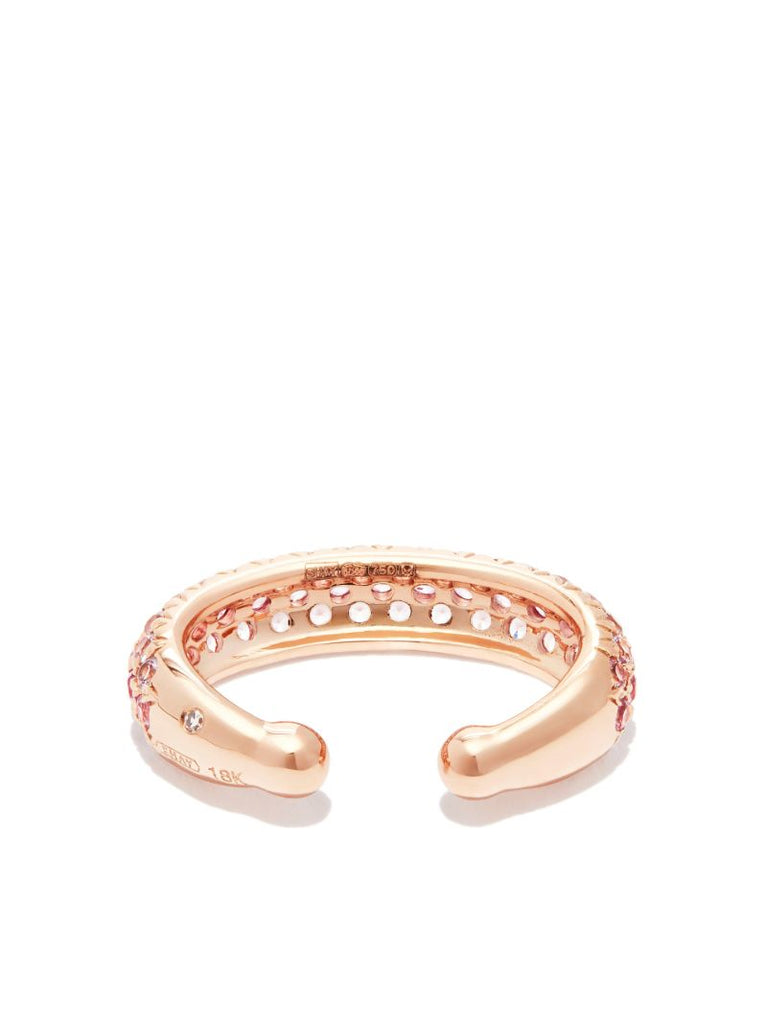 18k Rose Gold Sapphire Jumbo Ear Cuff