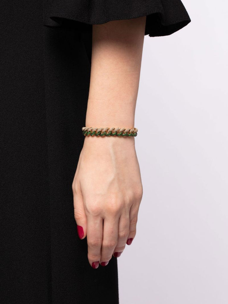 18k Yellow Gold Garnet and Diamond Essential Bracelet