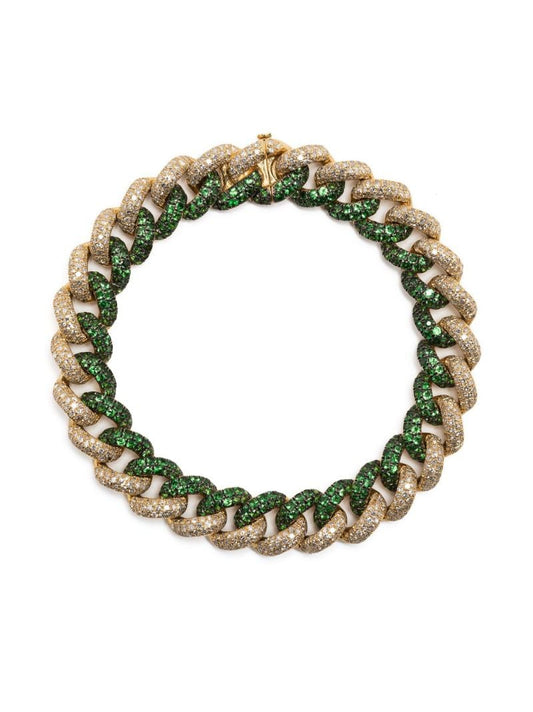 18k Yellow Gold Garnet and Diamond Essential Bracelet