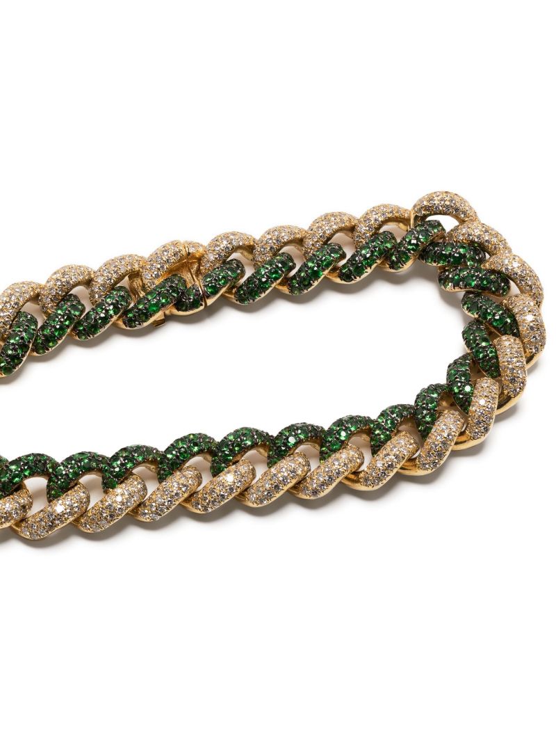 18k Yellow Gold Garnet and Diamond Essential Bracelet