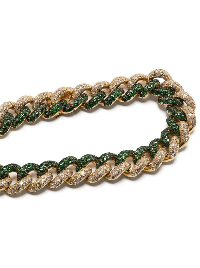 18k Yellow Gold Garnet and Diamond Essential Bracelet