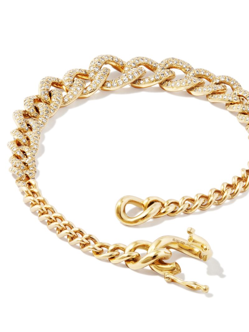 18k Yellow Gold Diamond Gradual PavÃ_x0083_Â© Link Bracelet