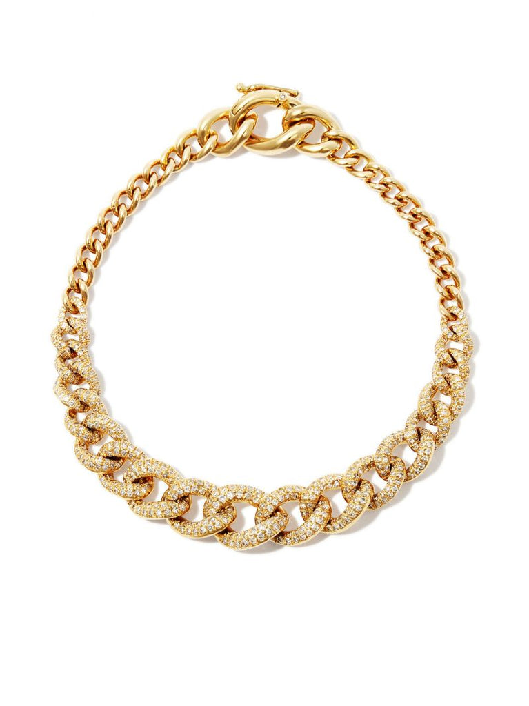 18k Yellow Gold Diamond Gradual PavÃ_x0083_Â© Link Bracelet