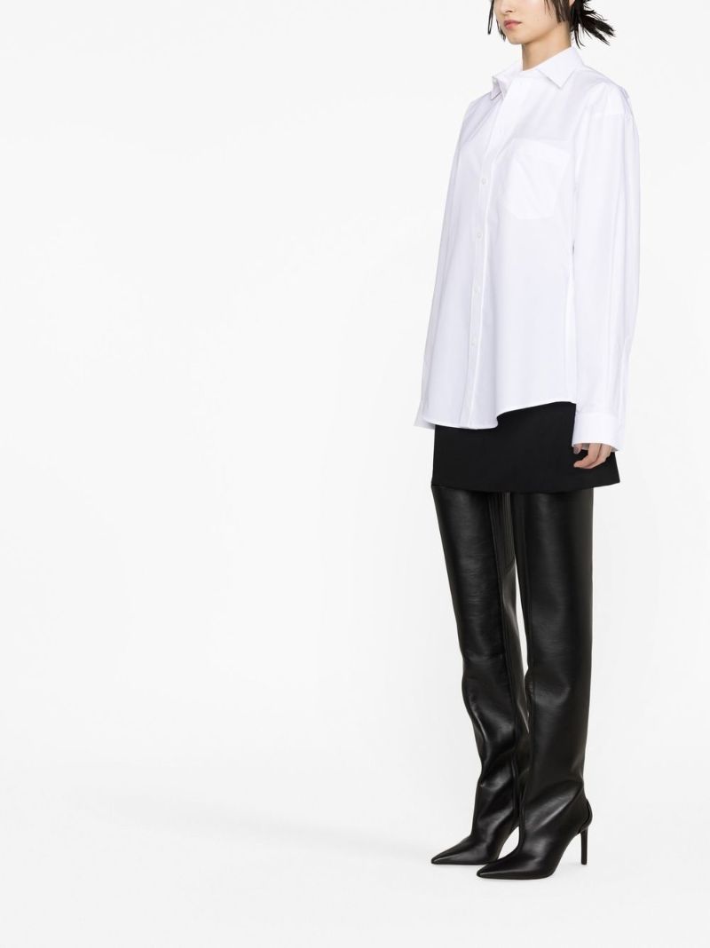 White Hourglass Cotton Shirt