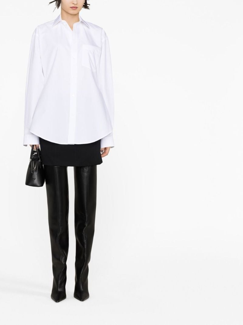 White Hourglass Cotton Shirt