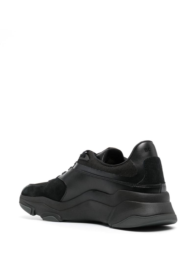 Black Asher Runn Mx Leather Sneakers