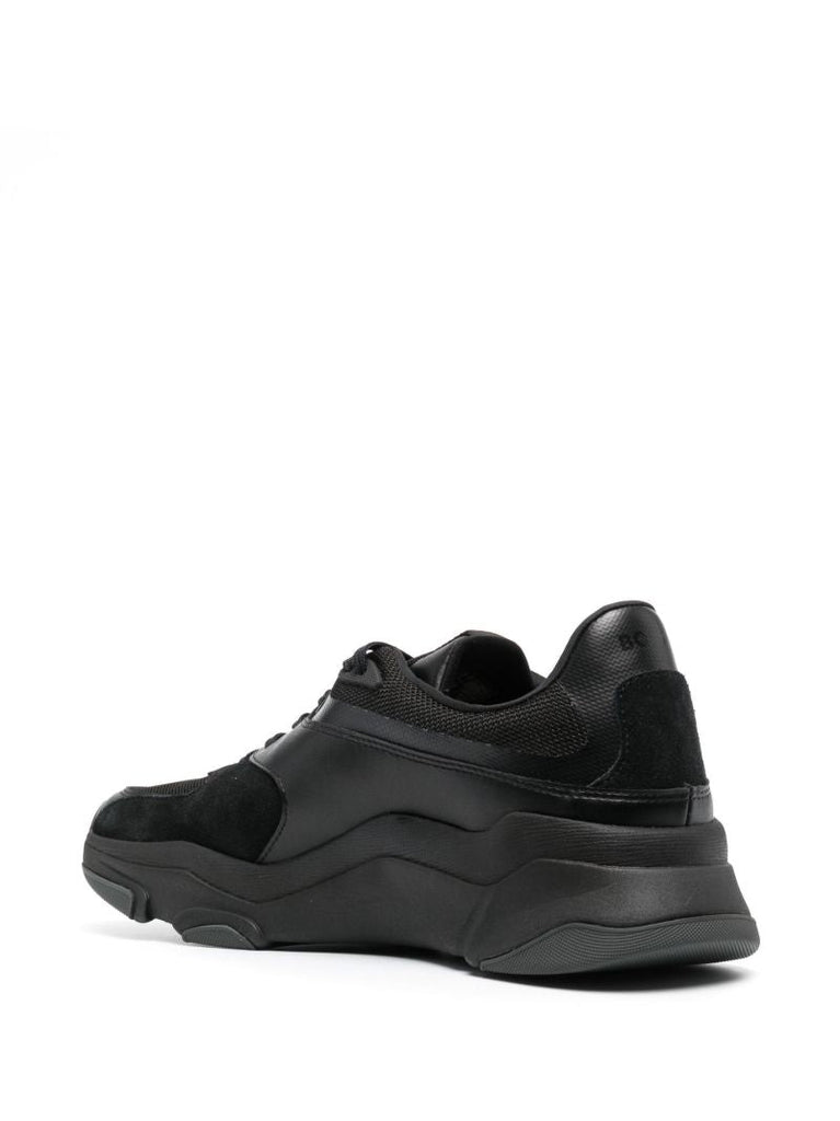 Black Asher Runn Mx Leather Sneakers