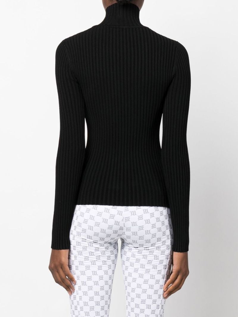 Black Ski Logo Knitted Sweater